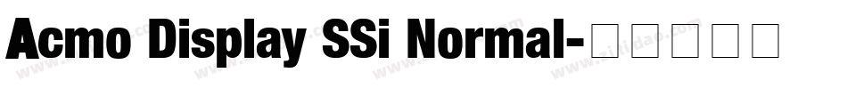 Acmo Display SSi Normal字体转换